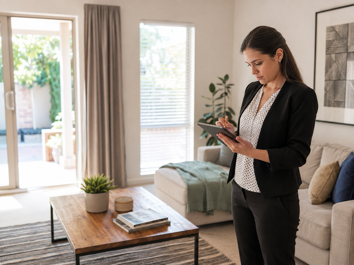 Property inventory clerk inspecting a London rental property